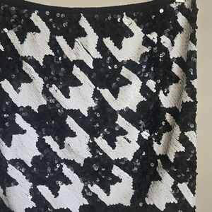 ASOS Black and White Sequin Pencil Skirt